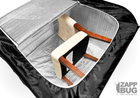 vorbeugung durch Wärmebehandlug des Gepäcks im ZappBug Ofen